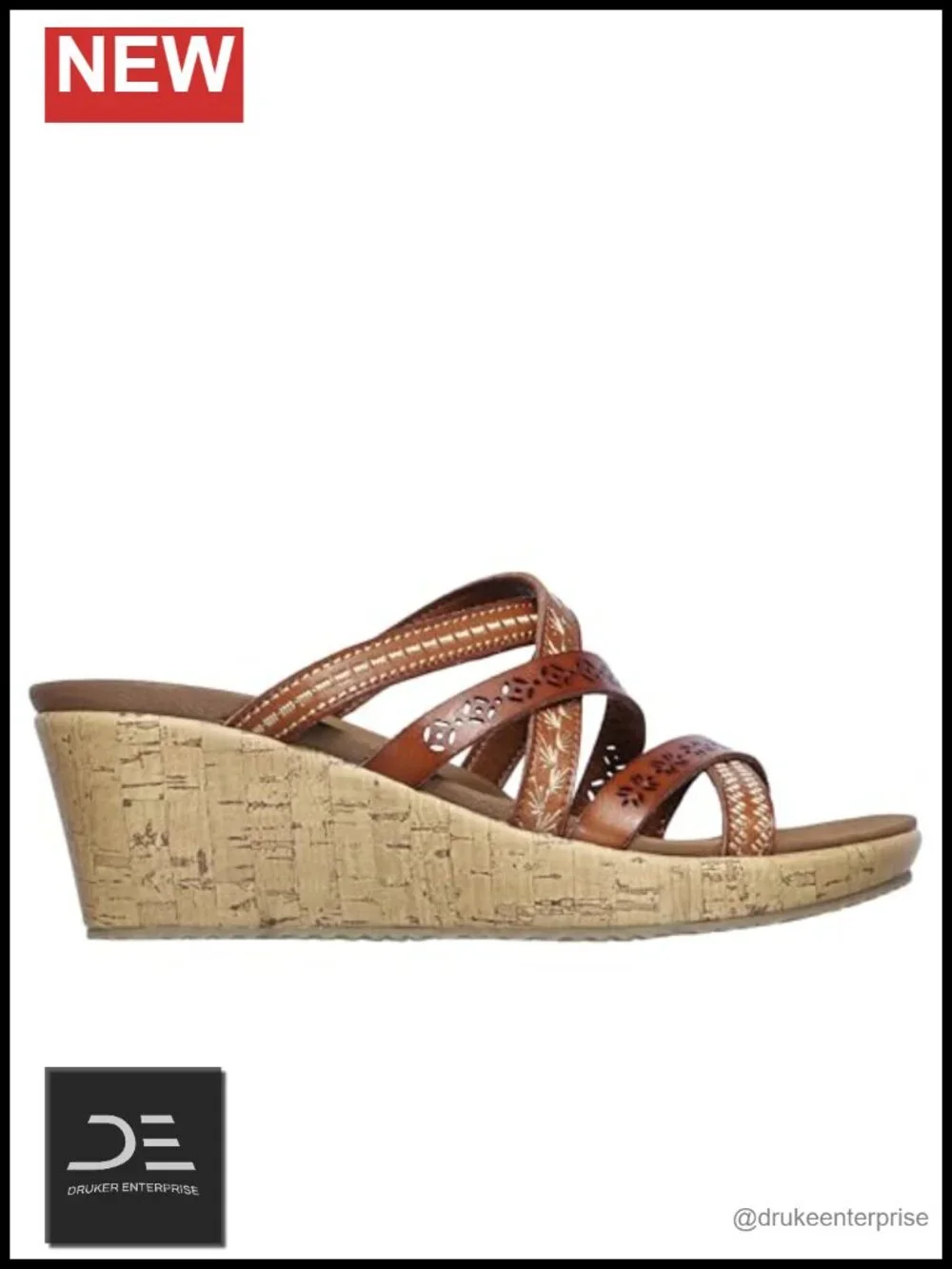 Wedge Sandals for Women, Cork & Synthetic, Luxe Foam Cushioned
